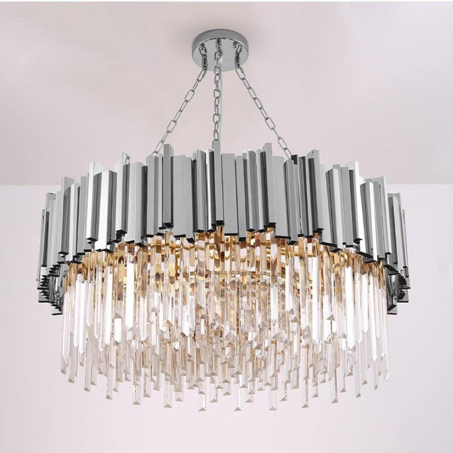 Gio Crystal Chandelier, Polished Chrome, Diameter 40"By MORSALE