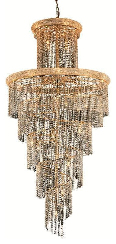1800 Spiral Collection Large Hanging Fixture, Royal CutBy Elegant Furniture & Lighting