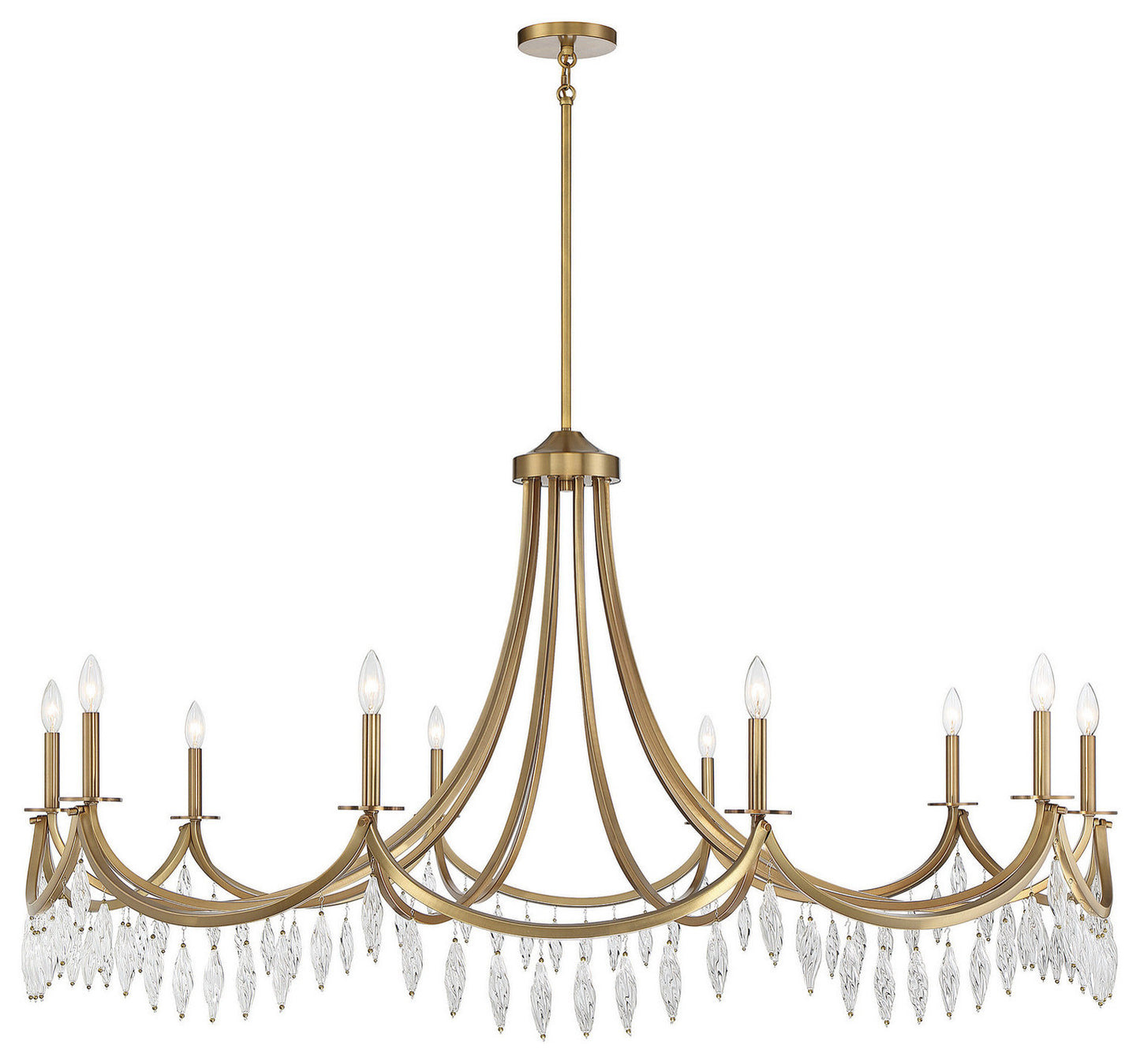 Kameron Ten Light Chandelier, Warm BrassBy Savoy House