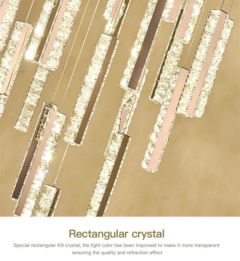 Santa Margherita Ligure | Creative Gold LED Crystal Chandelier, 28 Lights, Warm LightBy Miron Demid LLC