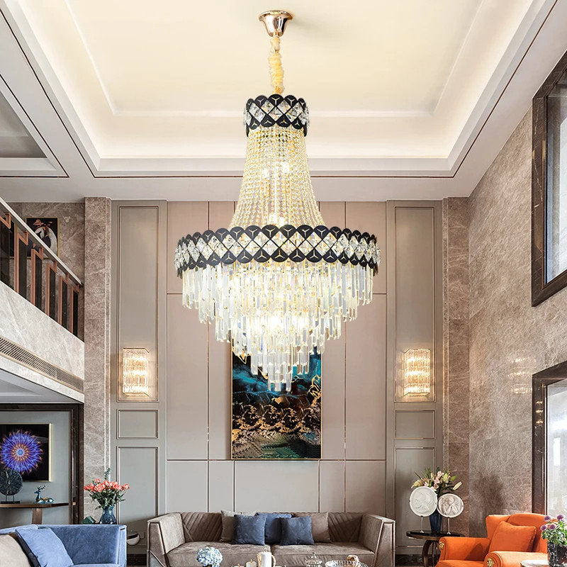 Chateauneuf-Grasse | Classical Duplex Crystal Chandelier, Dia39.4xh59.06" / Dia100xh150cm, Cool LightBy Miron Demid LLC