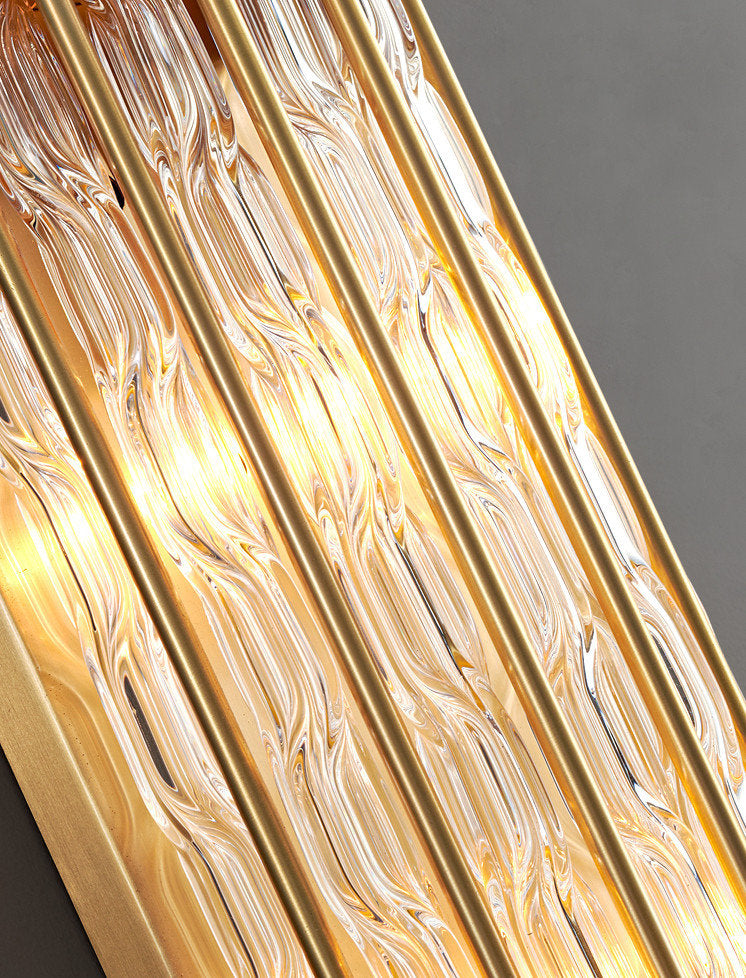 Luxury Golden Crystal Wall Lamp, L7.1xw4.7xh23.6", Cool LightBy Miron Demid LLC