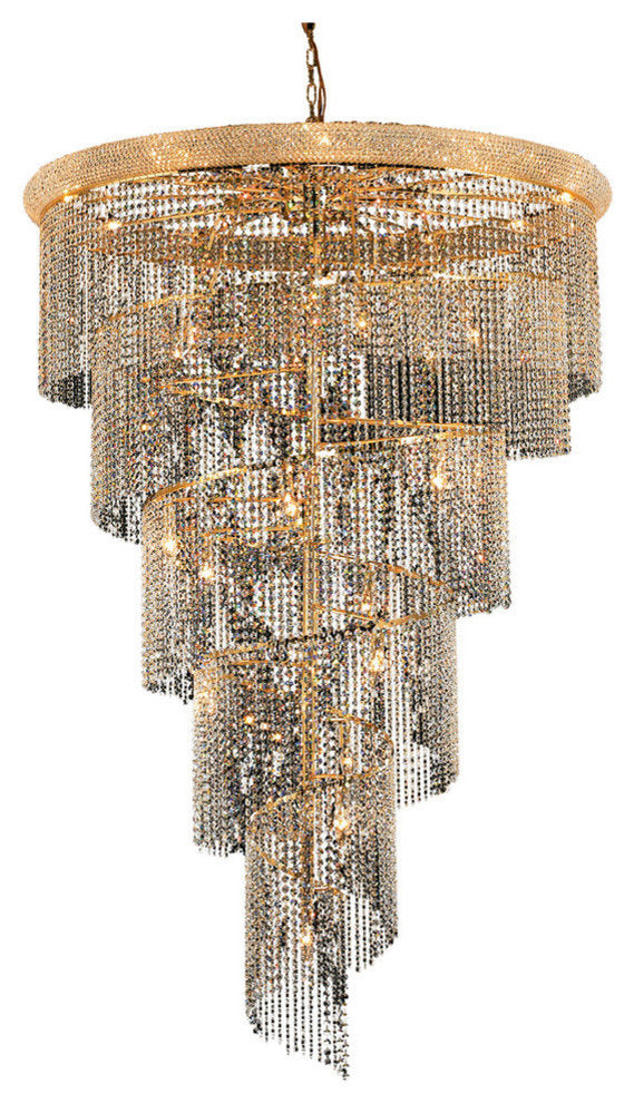Elegant Lighting V1801SR48G/RC Spiral 29-Light Hanging FixtureBy Elegant Furniture & Lighting