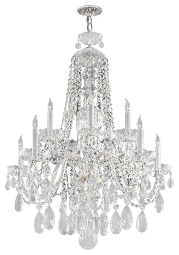 Crystorama 10-Light Clear Crystal Chrome Chandelier, Polished Chrome, Polished CBy Crystorama Lighting