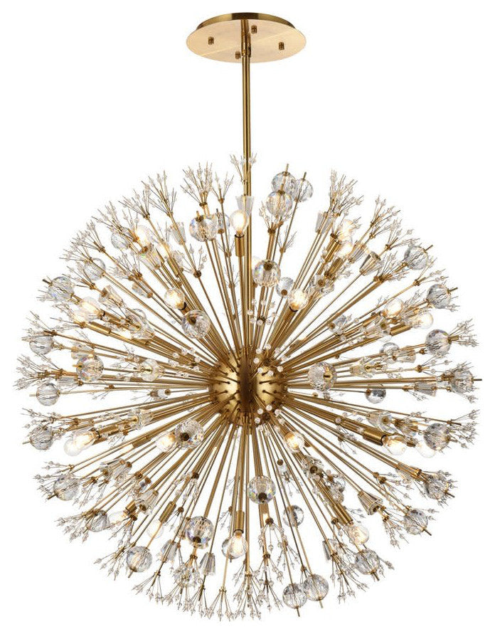 Elegant Lighting 2500D44 Vera 32 Light 44"W Crystal Sputnik - BlackBy Elegant Furniture & Lighting