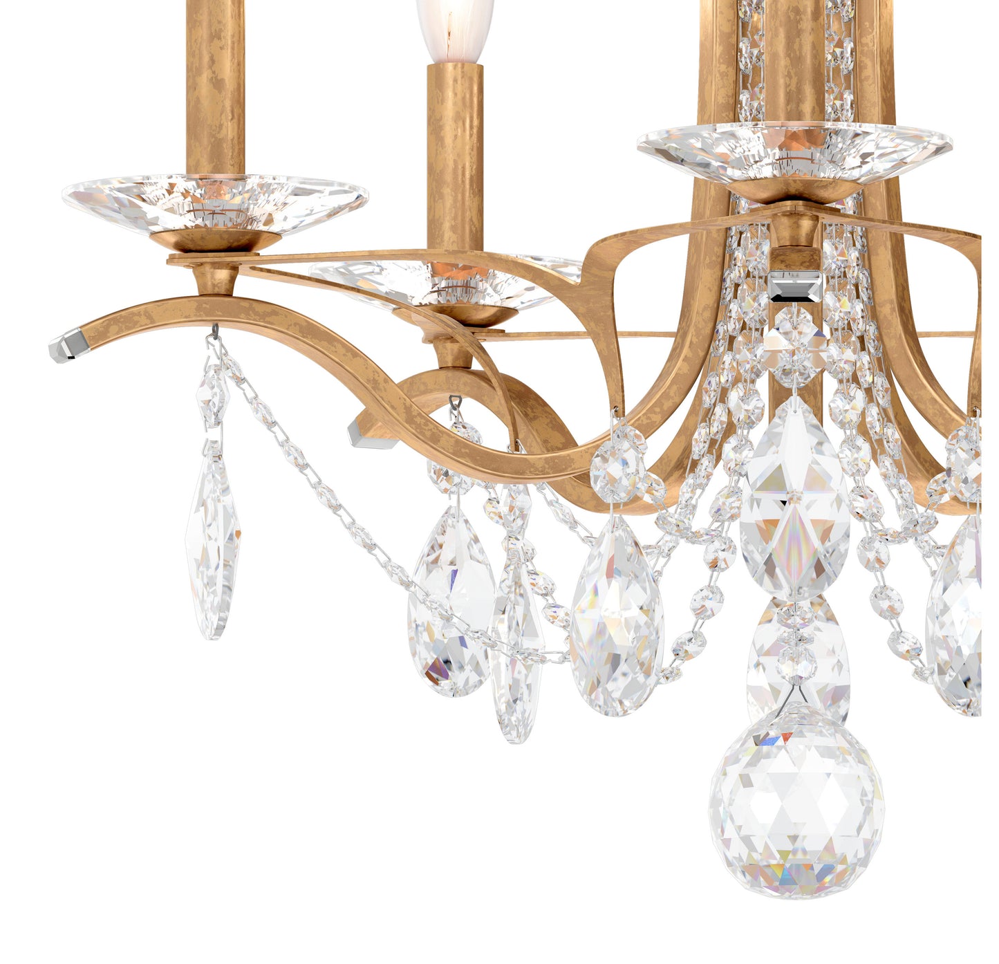 Schonbek Va8355N-26S 5 Light Crystal Chandelier, French GoldBy Schonbek
