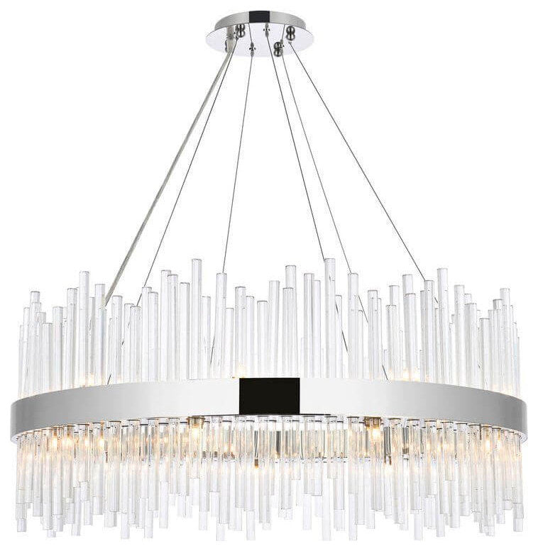 Elegant Lighting Dallas Chandelier, Chrome, 36.00By Elegant Furniture & Lighting
