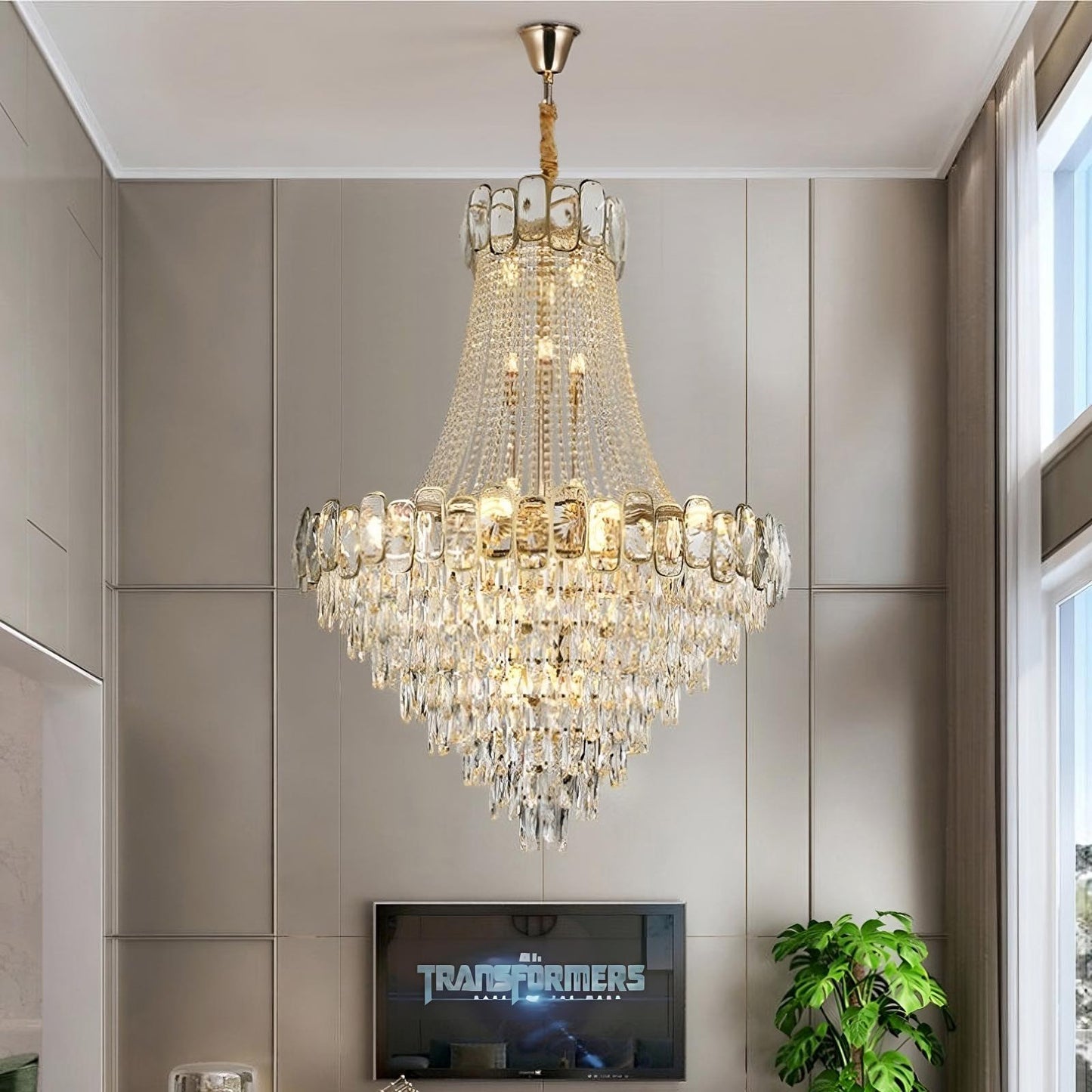Castel 39" Contemporary ChandelierBy Morsale.com
