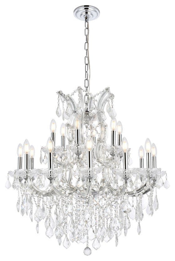 Elegant Lighting 2800D30/RC Maria Theresa 19 Light 30"W Crystal - ChromeBy Elegant Furniture & Lighting
