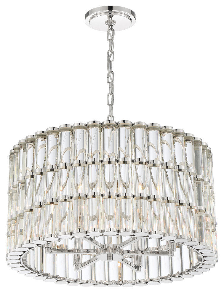 Crystorama Elliot 6-Light Chandelier Polished NickelBy Crystorama Lighting