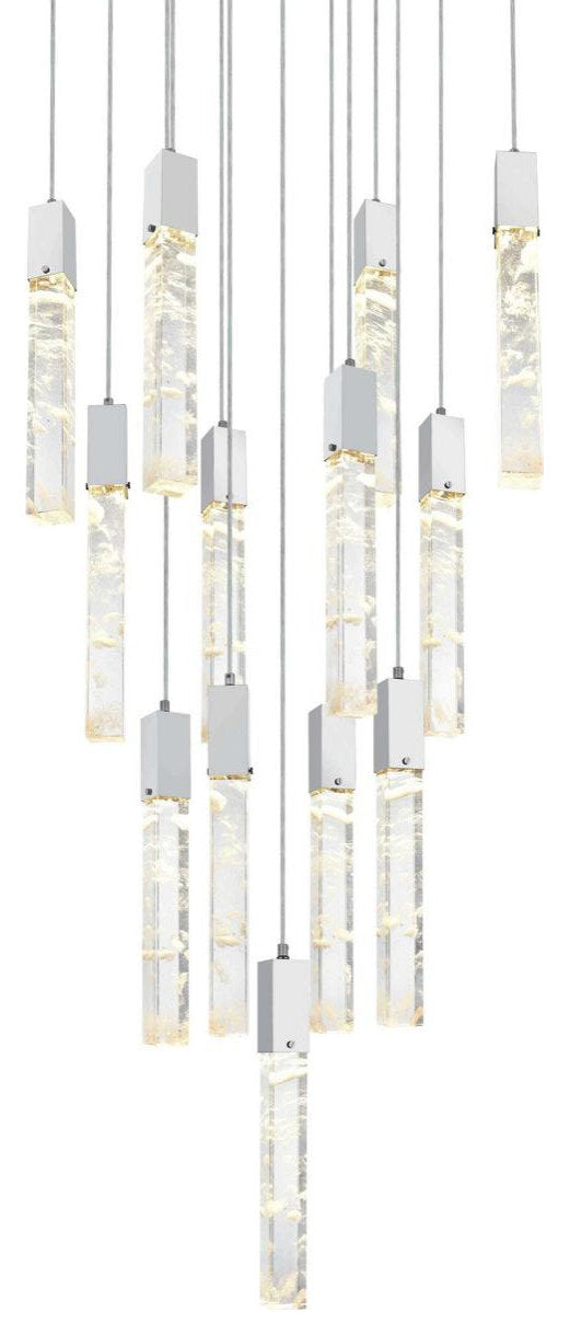 Aurora 13 Light Pendant, ChromeBy Elegant Furniture & Lighting