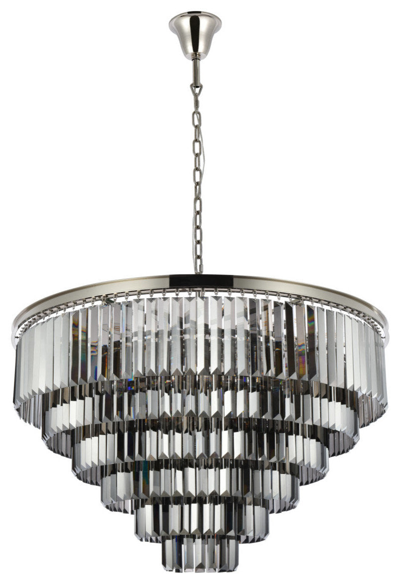 Elegant Lighting 1231D44-SS/RC Sydney 33 Light 44"W Crystal - Polished NickelBy Elegant Furniture & Lighting