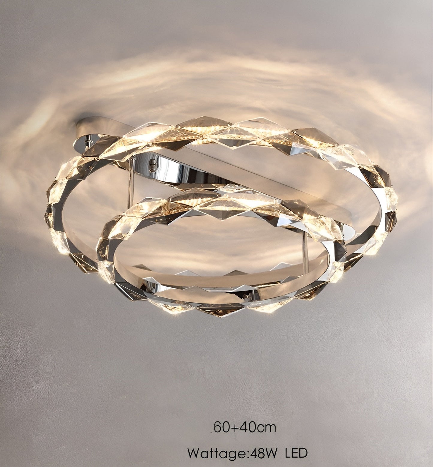 Acquedolci | Luxury Crystal Circular Ceiling Chandelier, 48w LargeBy Miron Demid LLC