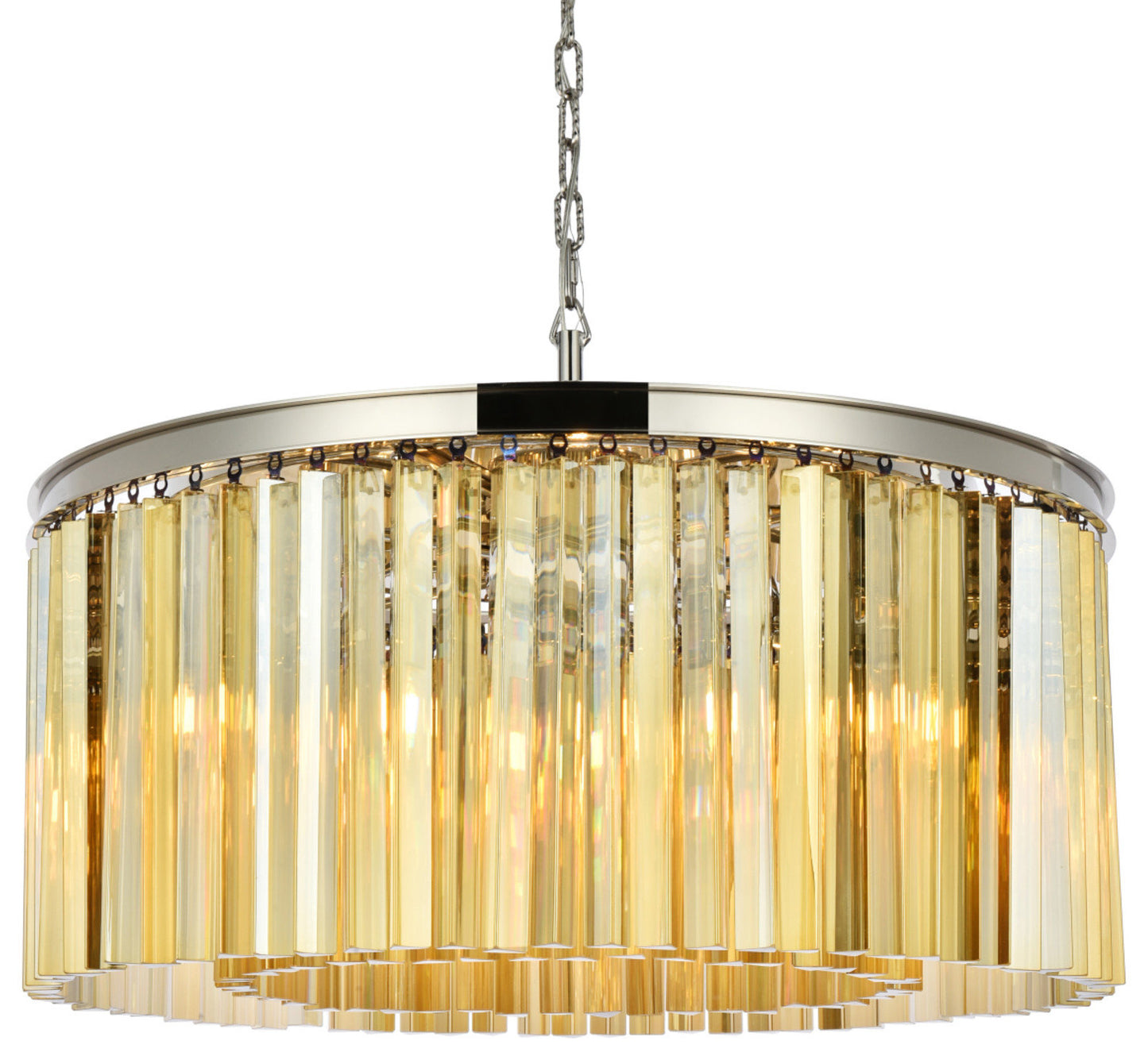 Elegant Lighting 1208D31-GT/RC Sydney 8 Light 32"W Crystal Drum - PolishedBy Elegant Furniture & Lighting