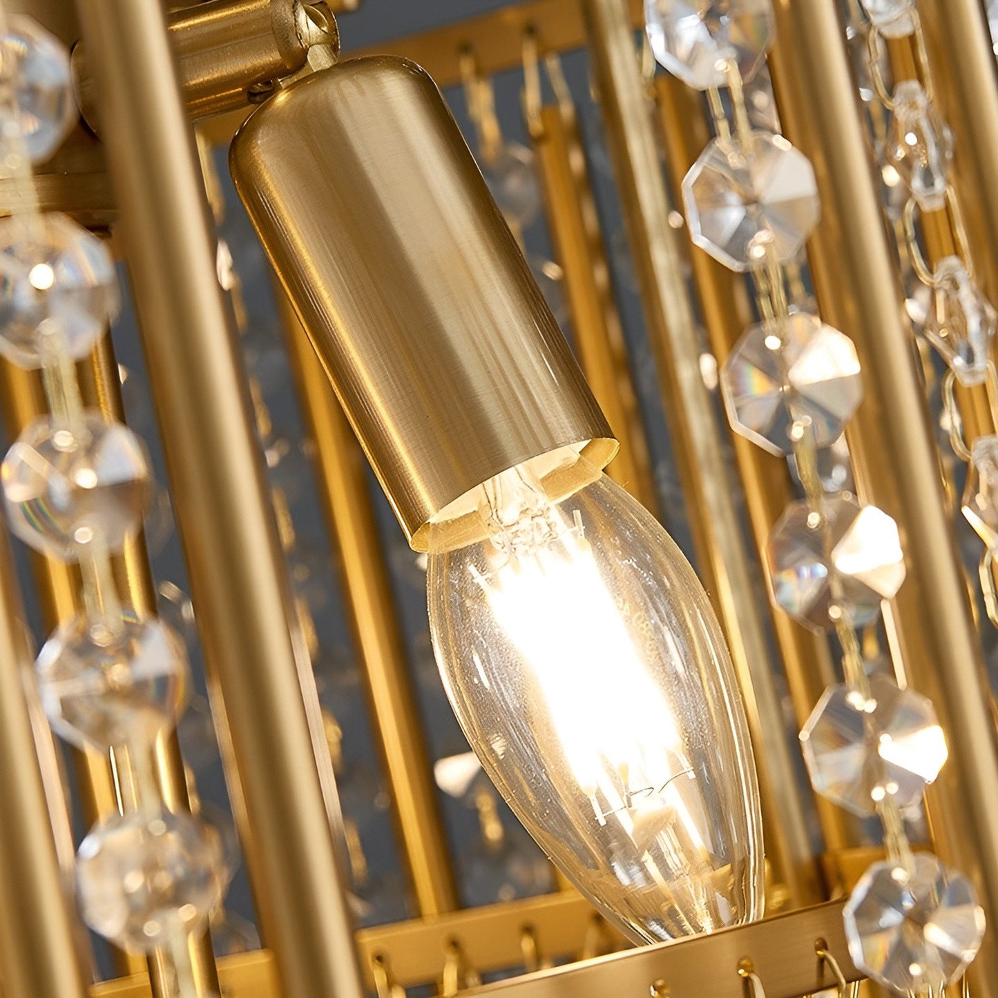 Antibes | Luxury Gold Chandelier With Crystal Balls, Cool Light, Non-DimmableBy Miron Demid LLC