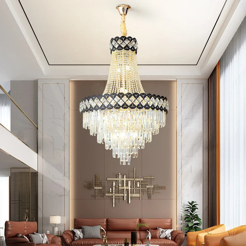 Chateauneuf-Grasse | Classical Duplex Crystal Chandelier, Dia39.4xh59.06" / Dia100xh150cm, Cool LightBy Miron Demid LLC