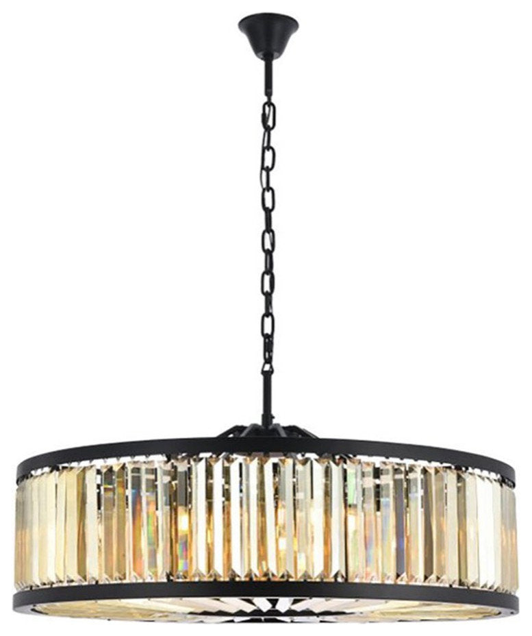 Urban Classic Chelsea 10-Light Metal Royal Cut Chandelier in Matte BlackBy Urban Classic