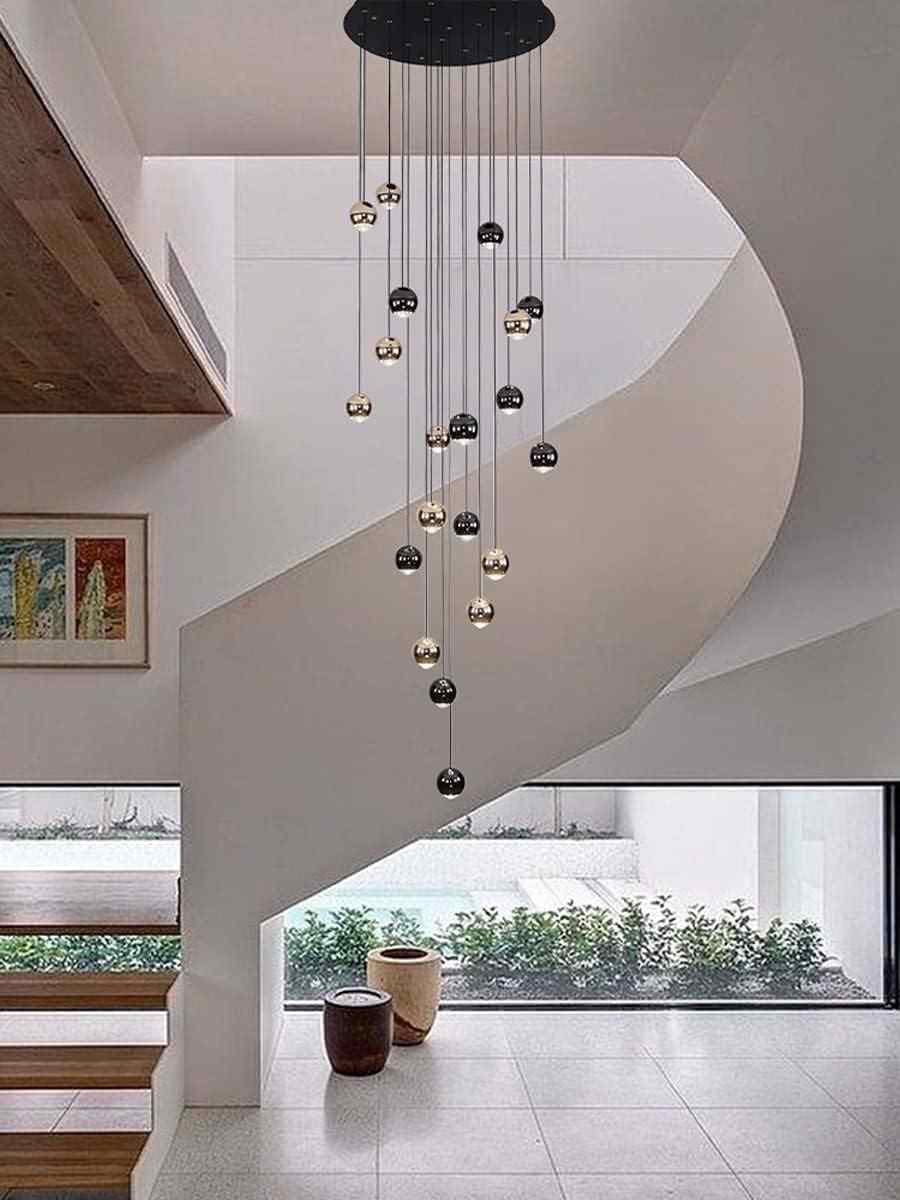 MIRODEMI? Laigueglia | Crystal LED Chandelier with Hanging Balls, Gold, 36 Lights, Warm Light, DimmableBy Miron Demid LLC