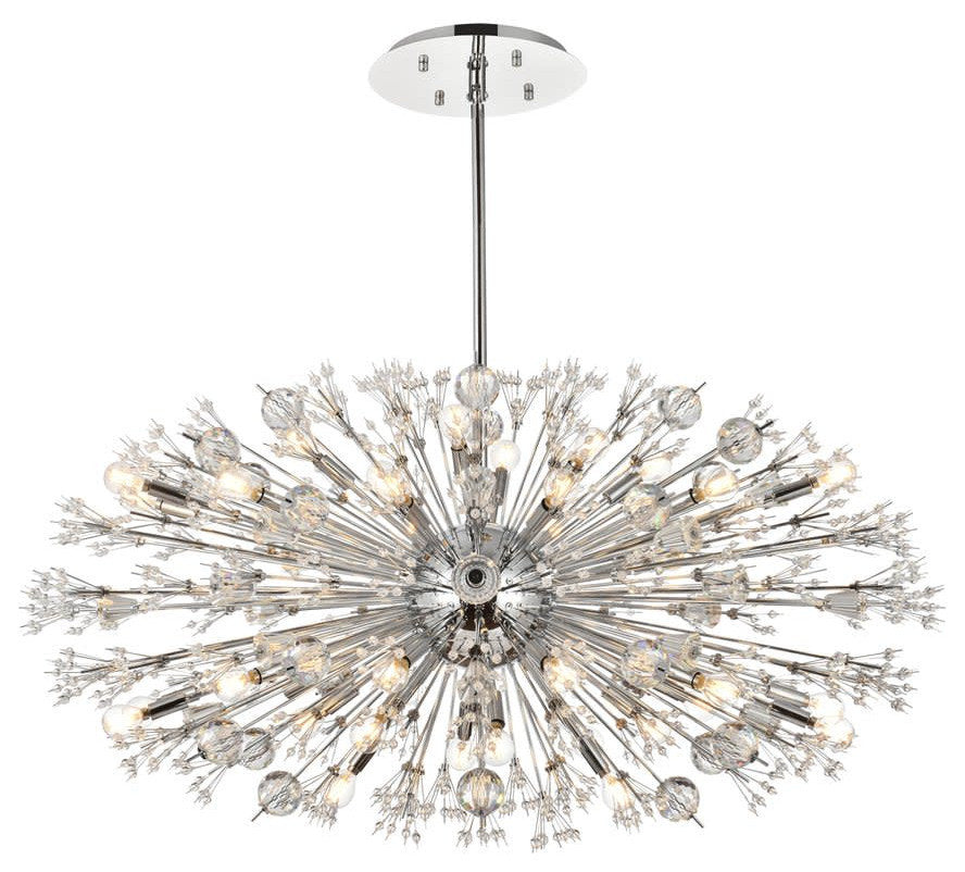 Elegant Lighting 2500D48 Vera 38 Light 48"W Oval Crystal Sputnik - ChromeBy Elegant Furniture & Lighting
