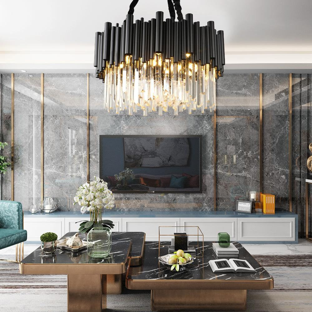 Vigo Crystal Chandelier, Diameter 32"By MORSALE