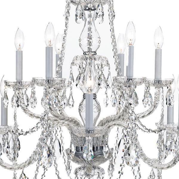 Crystal 12-Light 2-Tier Chandelier in Classic Style, 31"Wx26"HBy Crystorama Lighting