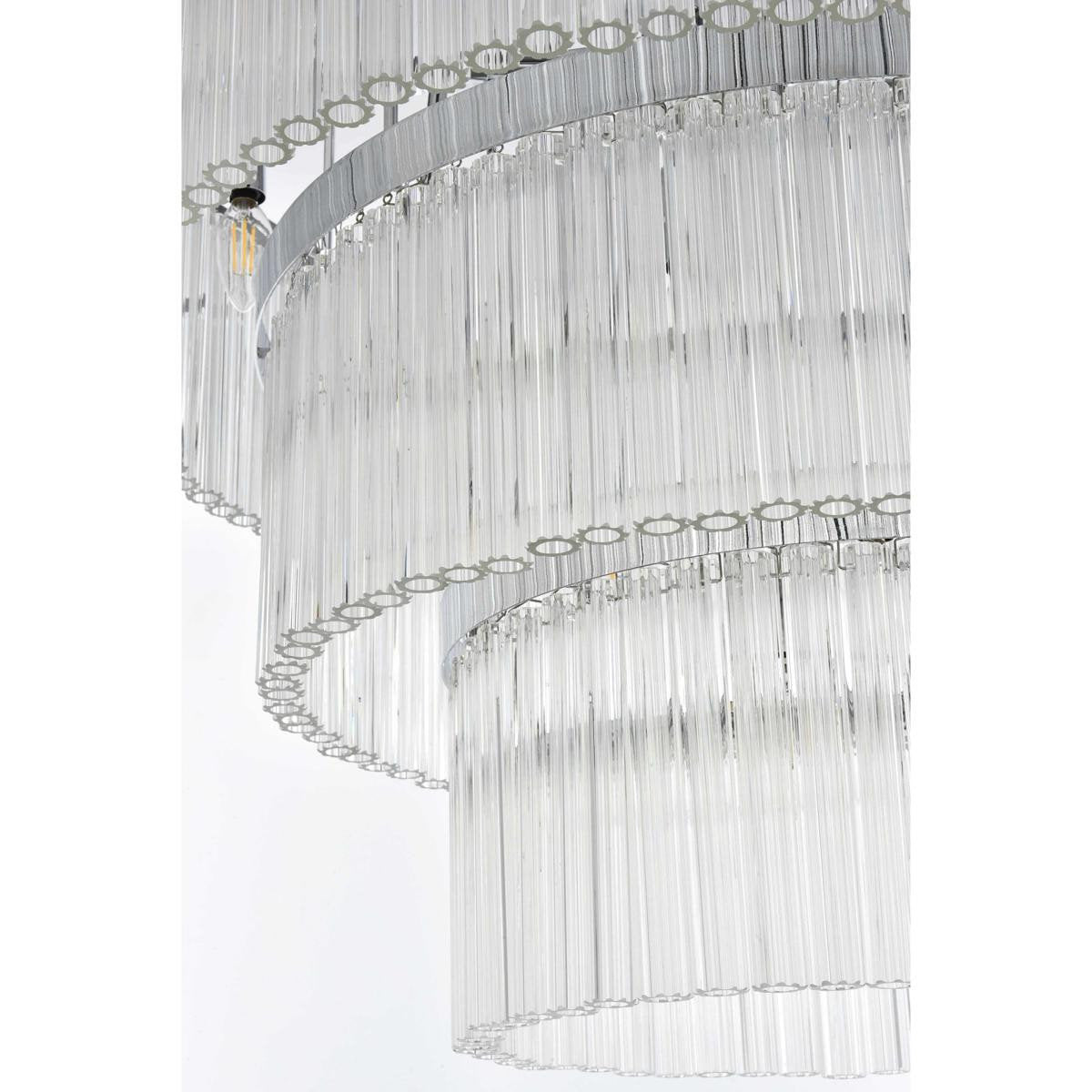 Harlow 18 Light Chandelier, Chrome, 3By Elegant Furniture & Lighting
