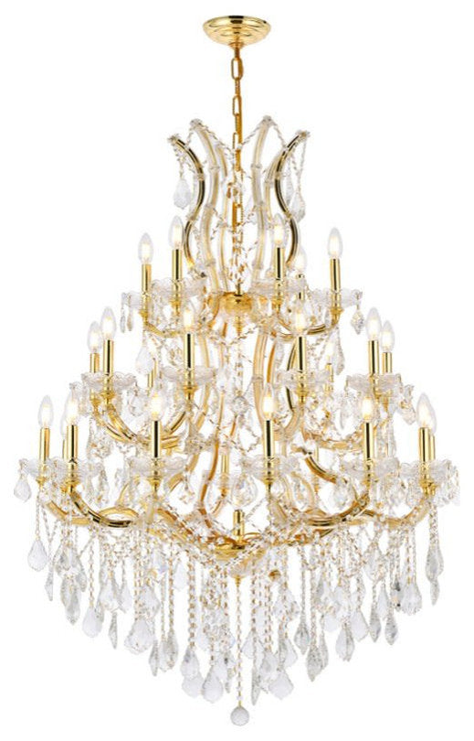 Elegant Lighting 2800D38/RC Maria Theresa 28 Light 38"W Crystal - ChromeBy Elegant Furniture & Lighting