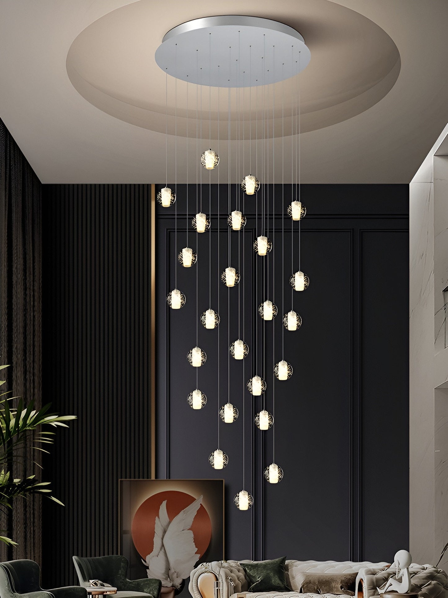 Lenno | Crystal Hanging Light Fixture, 25 LightsBy Miron Demid LLC