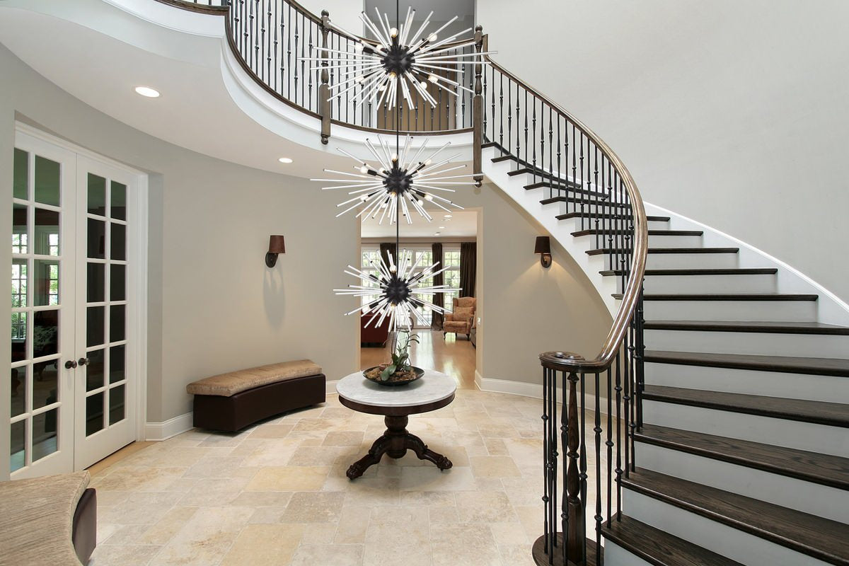 Elegant Lighting 46" Three Tiers Crystal Starburst ChandelierBy Elegant Furniture & Lighting