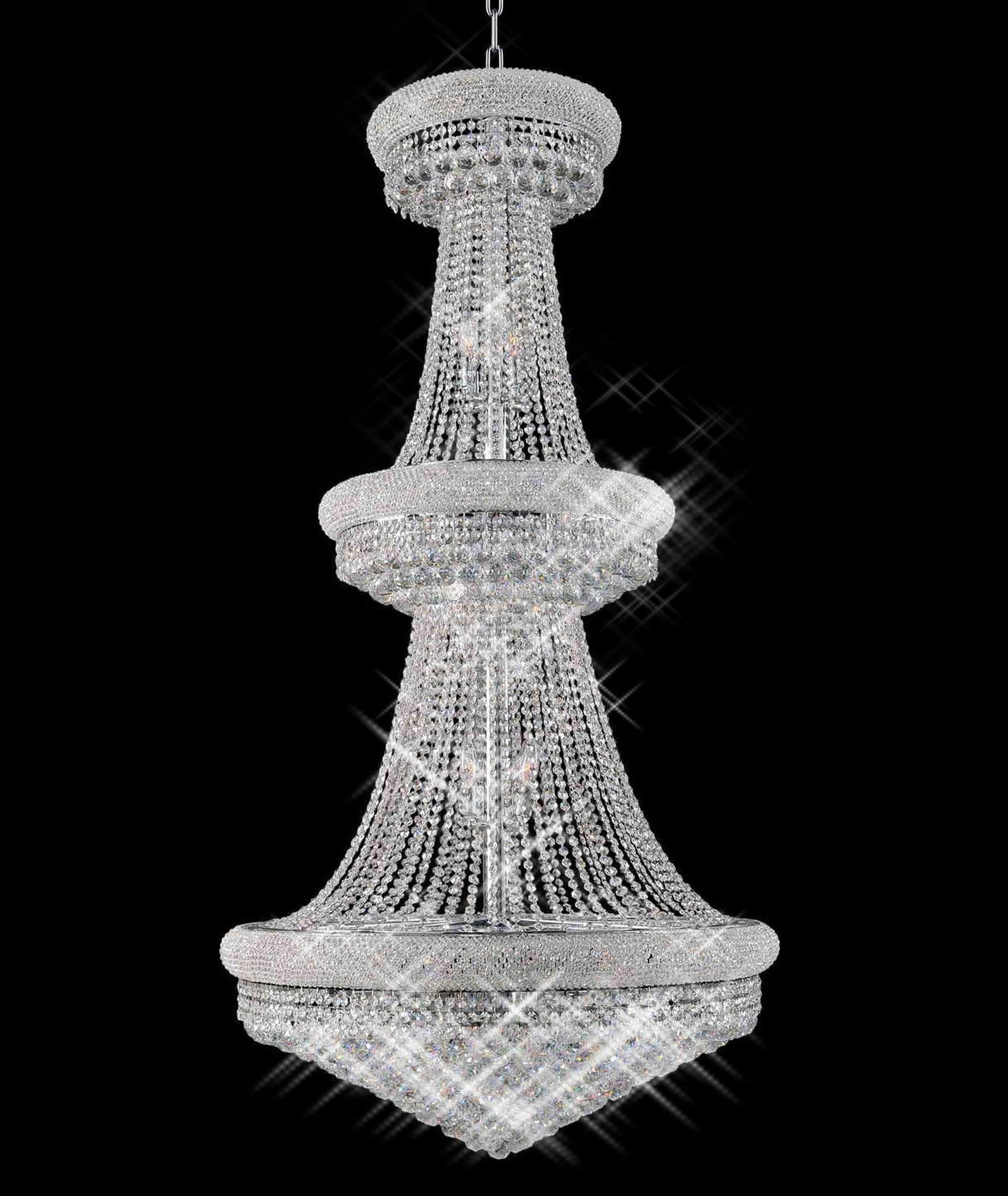 Artistry Lighting Primo Collection Chandelier 36x66, ChromeBy Artistry Lighting