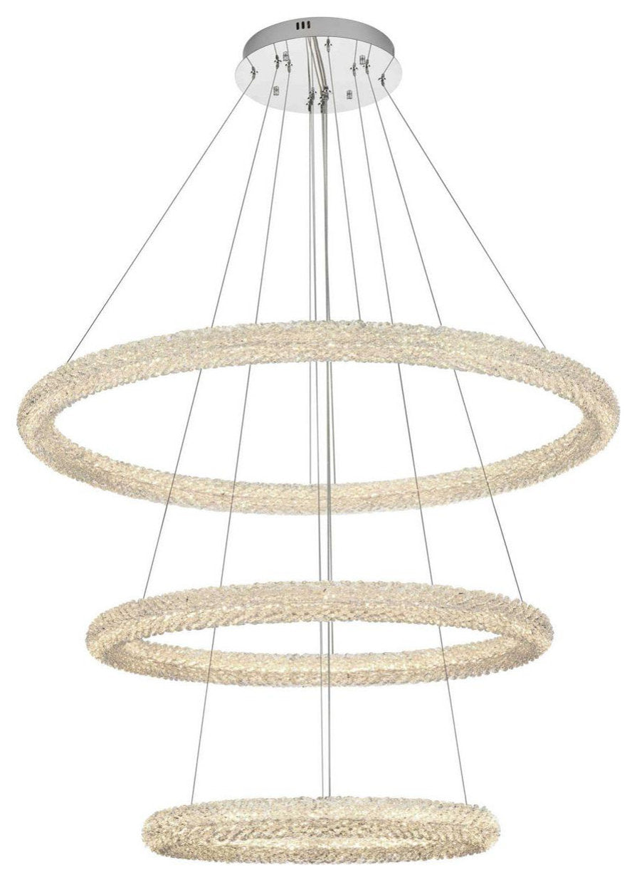Bowen 3 Light Chandelier, ChromeBy Elegant Furniture & Lighting