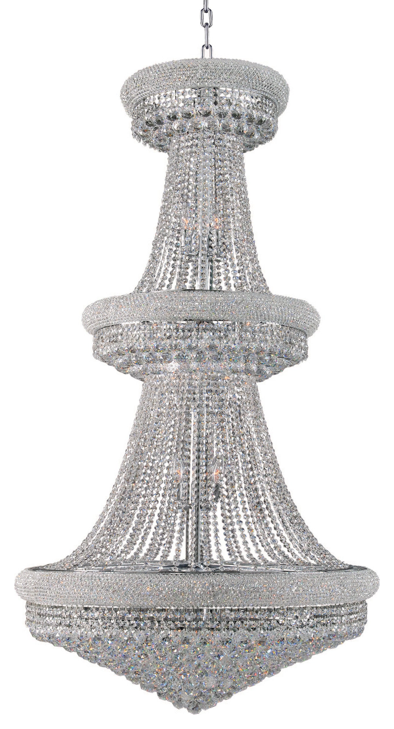 Artistry Lighting Primo Collection Chandelier 30x50, ChromeBy Artistry Lighting