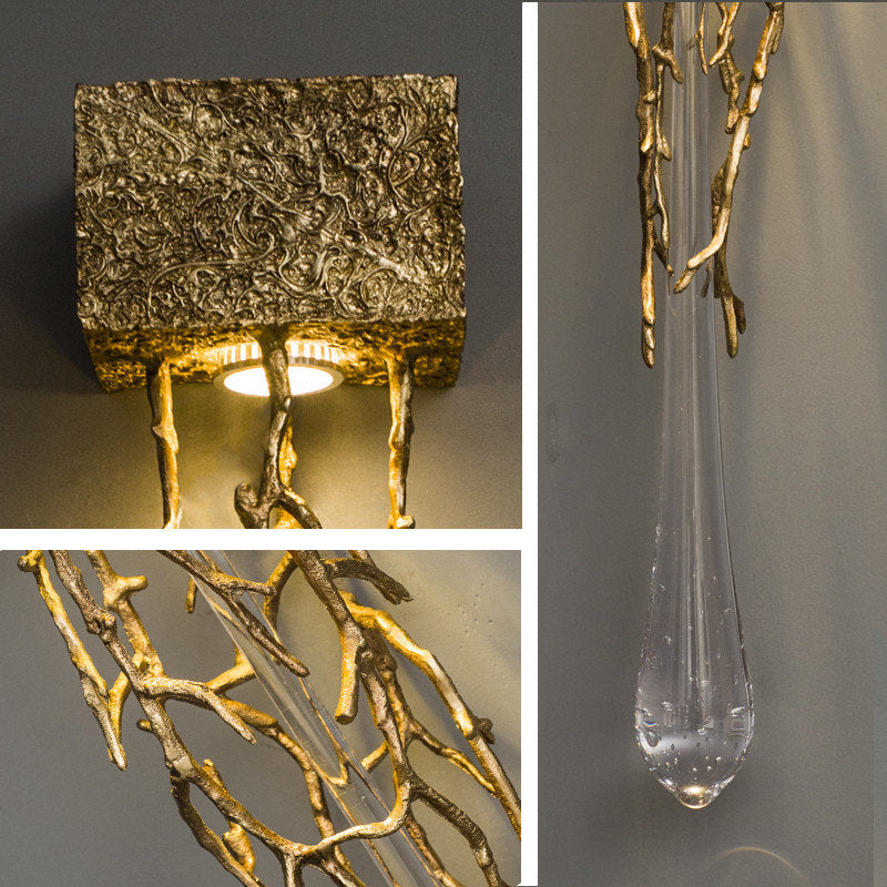 Jumilla | Creative LED Crystal Copper Wall Lamp, Copper, Cool LightBy Miron Demid LLC