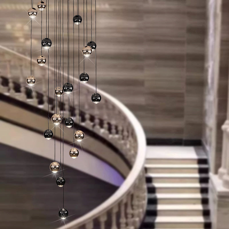 MIRODEMI? Laigueglia | Crystal LED Chandelier with Hanging Balls, Gold, 36 Lights, Warm Light, DimmableBy Miron Demid LLC