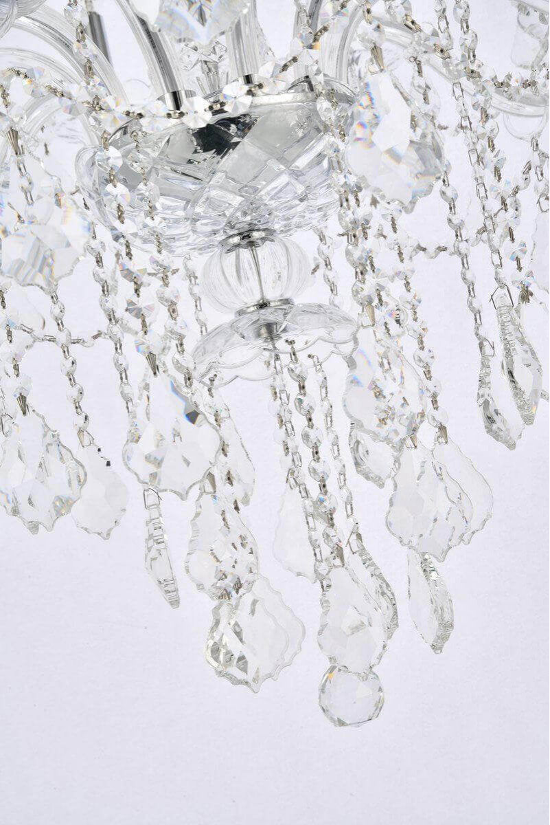 Elegant Lighting Verona Crystal Chandelier, Chrome, 32.00, Golden TeakBy Elegant Furniture & Lighting