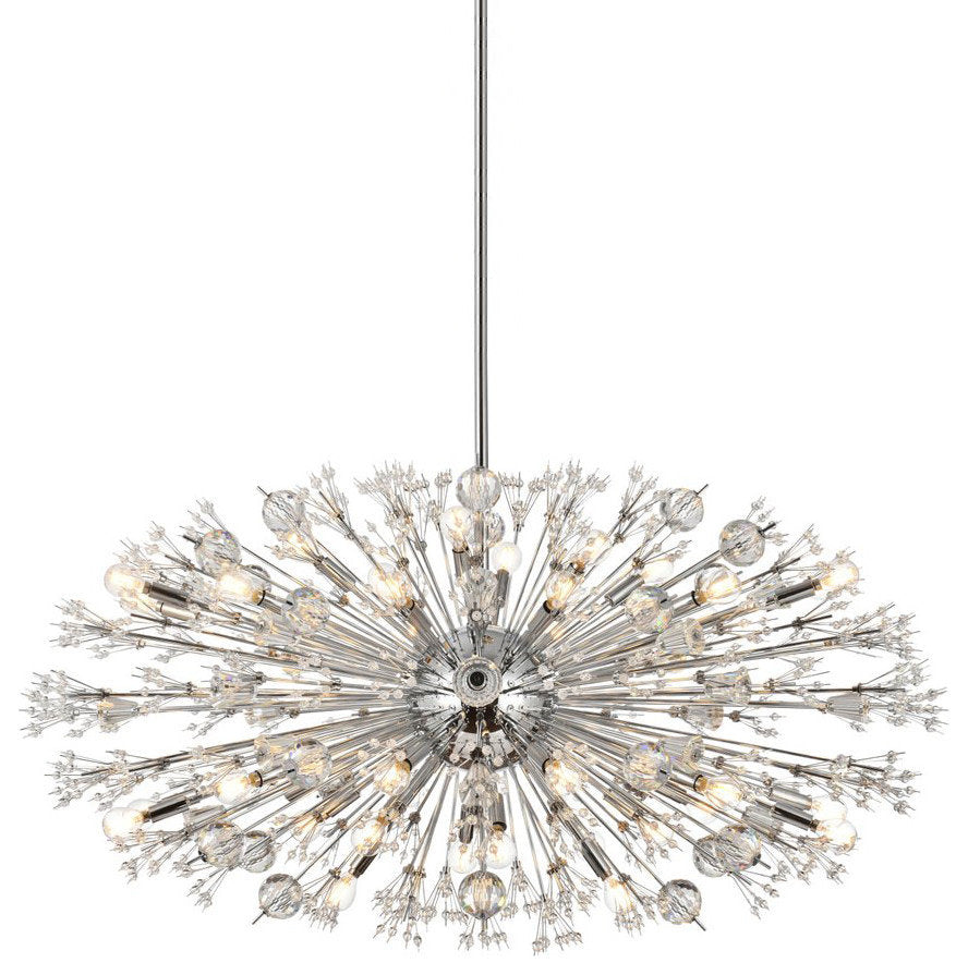 Elegant Lighting 2500D48 Vera 38 Light 48"W Oval Crystal Sputnik - ChromeBy Elegant Furniture & Lighting