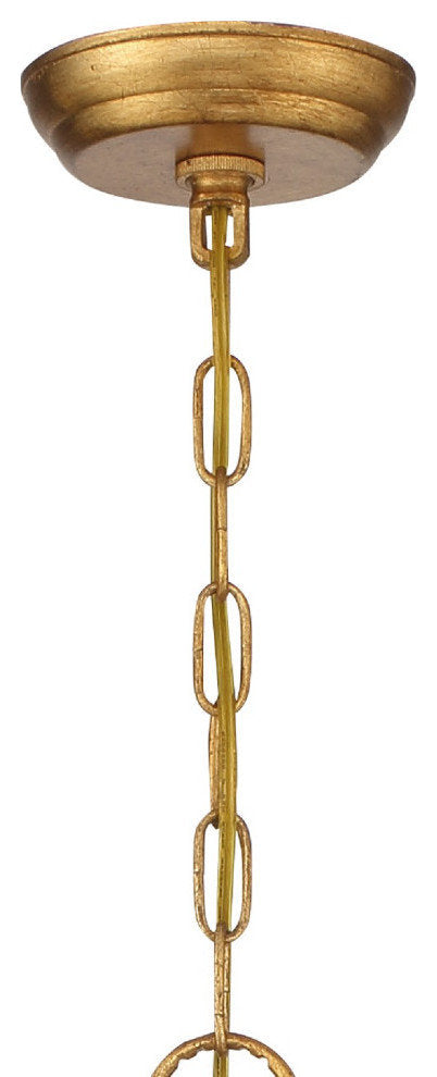 Crystorama Bridgehampton 6 Light Chandelier 8826-GA-CL-S - Antique GoldBy Crystorama Lighting