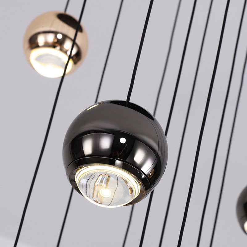 MIRODEMI? Laigueglia | Crystal LED Chandelier with Hanging Balls, Gold, 36 Lights, Warm Light, DimmableBy Miron Demid LLC
