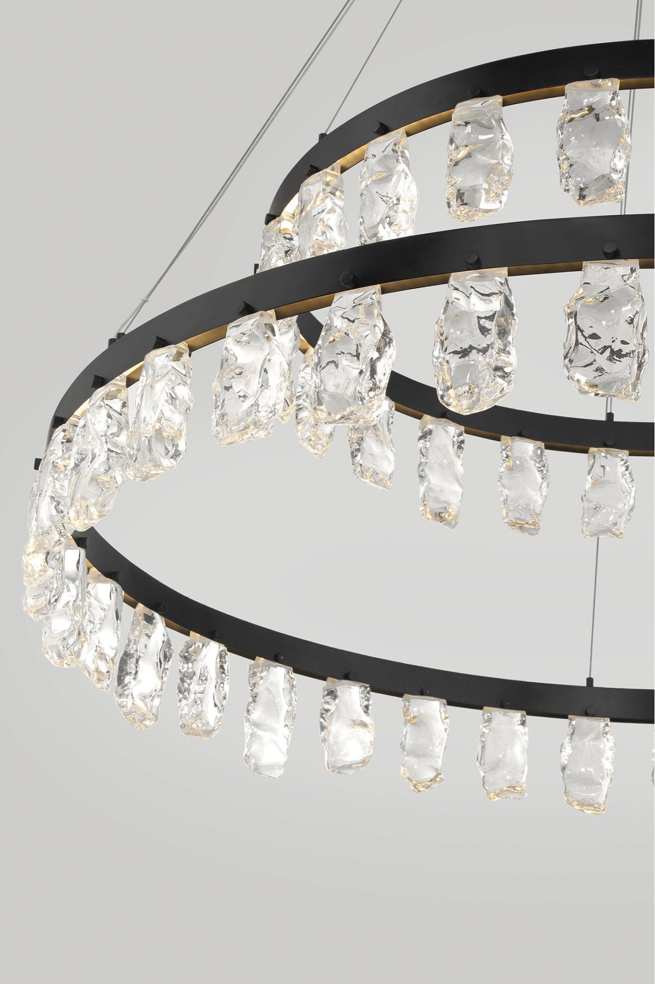 Kovacs P1499-L Artic Glacier 49"W LED Crystal Ring Chandelier - CoalBy Kovacs