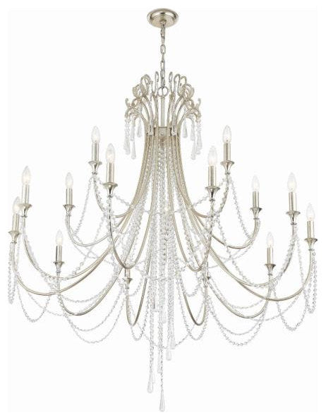 Crystorama arc-1919-ga-cl-mwp-xb-5524-WB Arcadia 15-Light 2-Tier ChandelierBy Crystorama Lighting