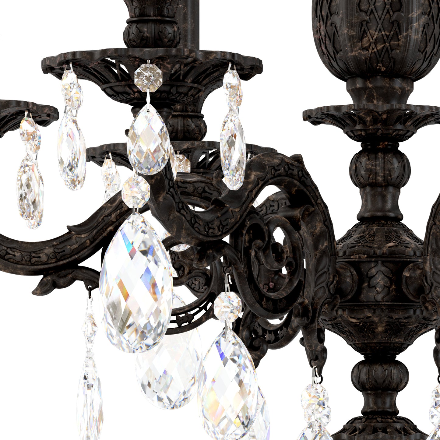 Schonbek 5676-76O 6 Light Crystal Chandelier, Heirloom BronzeBy Schonbek