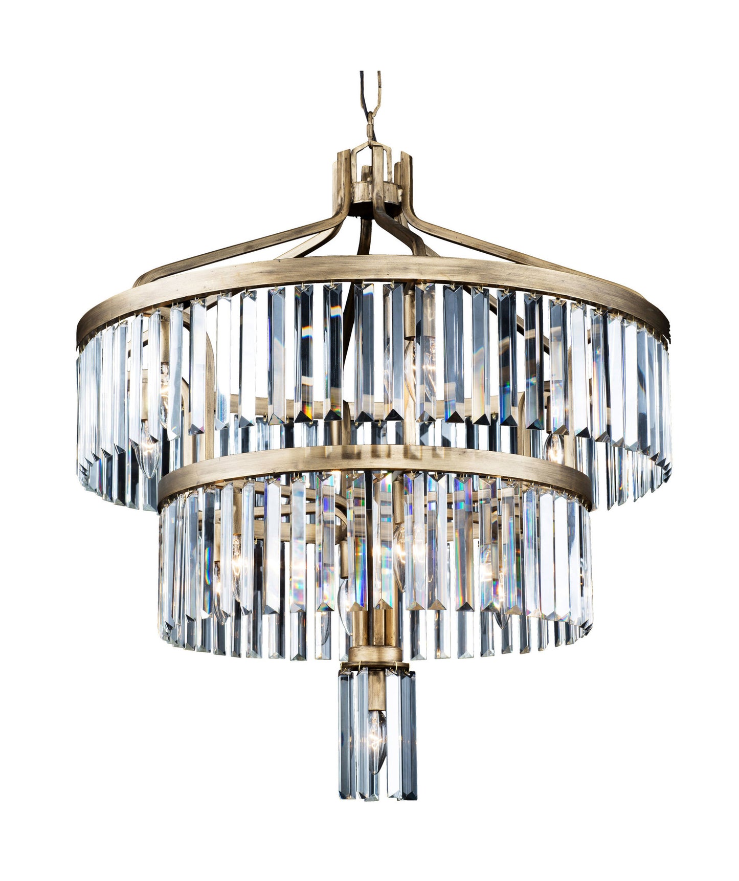 Varaluz 297P13 Social Club 13 Light 28" Crystal Chandelier - Havana GoldBy Varaluz