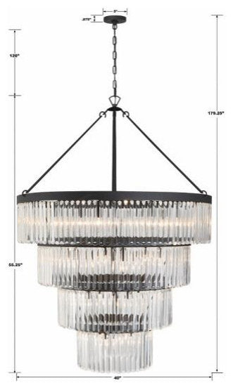 Emory 22 Light Chandelier, 55.25"Hx40"WBy Crystorama Lighting