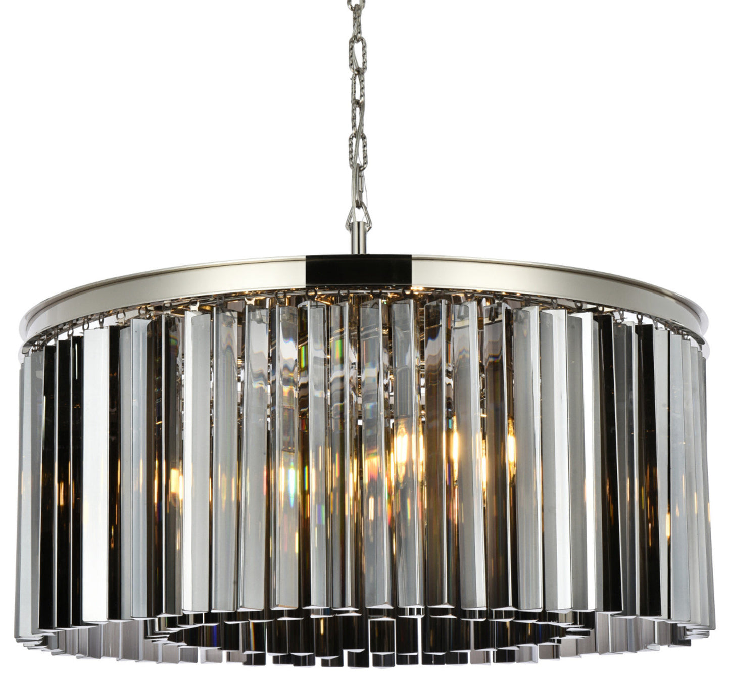 Elegant Lighting 1208D31-SS/RC Sydney 8 Light 32"W Crystal Drum - PolishedBy Elegant Furniture & Lighting