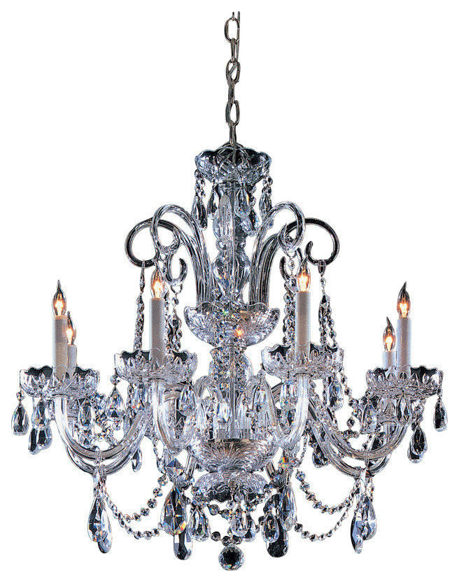Crystorama 8-Light Swarovski Spectra Crystal Chrome Chandelier, Polished ChromeBy Crystorama Lighting