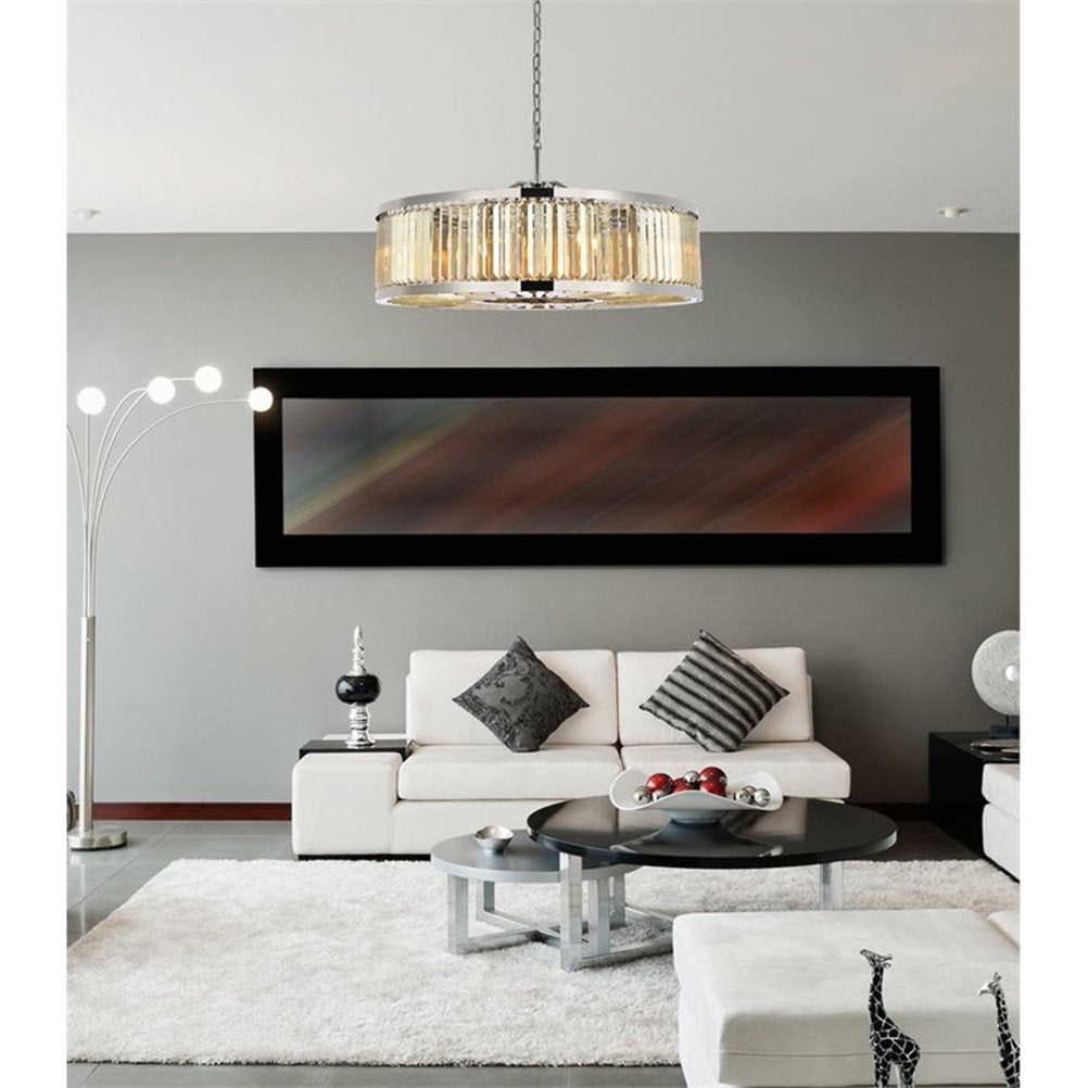 Urban Classic Chelsea 10-Light Metal Royal Cut Chandelier in Polished NickelBy Urban Classic