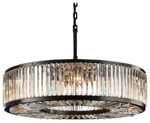 Gio Modern Crystal Chandelier, 40", Clear CrystalBy Morsale.com