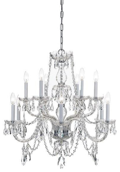 Crystal 12-Light 2-Tier Chandelier in Classic Style, 31"Wx26"HBy Crystorama Lighting
