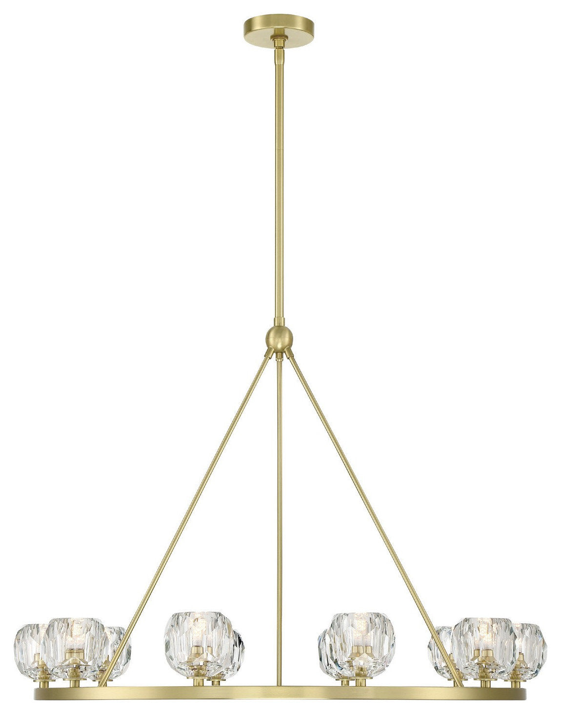 Aragon LED Chandelier, Soft BrassBy Crystorama Lighting