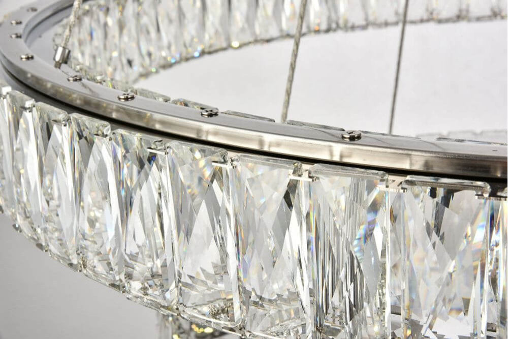 Elegant Lighting Monroe LED Chandelier, Chrome, 12.00By Elegant Furniture & Lighting